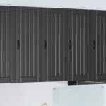 Wall Cabinet LUCCA Black 40 x 31 x 100 cm Engineered Wood