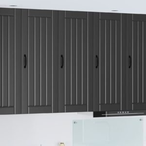 Wall Cabinet LUCCA Black 40 x 31 x 100 cm Engineered Wood