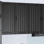 Wall Cabinet LUCCA Black 50 x 31 x 100 cm Engineered Wood