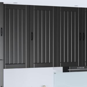 Wall Cabinet LUCCA Black 50 x 31 x 100 cm Engineered Wood