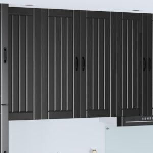 Wall Cabinet LUCCA Black 80 x 31 x 100 cm Engineered Wood