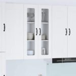 Wall Glass Cabinet LUCCA White 60 x 31 x 100 cm Engineered Wood