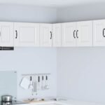 Wall Corner Cabinet PORTO White 57 x 57 x 40 cm Engineered Wood