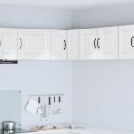Wall Corner Cabinet PORTO High Gloss White 57 x 57 x 40 cm