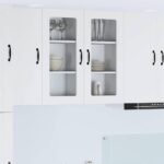 Wall Glass Cabinet PORTO 2 pcs White 40 x 31 x 80 cm
