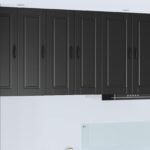 Wall Cabinet PORTO Black 30 x 31 x 80 cm Engineered Wood