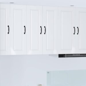 Wall Cabinet PORTO 2 pcs High Gloss White 30 x 31 x 80 cm