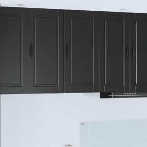 Wall Cabinet PORTO Black 40 x 31 x 80 cm Engineered Wood