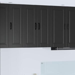 Wall Cabinet PORTO Black 60 x 31 x 80 cm Engineered Wood