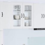 Wall Glass Cabinet PORTO White 80 x 31 x 80 cm Engineered Wood