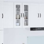 Wall Glass Cabinet PORTO White 60 x 31 x 80 cm Engineered Wood