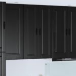 Wall Cabinet PORTO Black 30 x 31 x 100 cm Engineered Wood