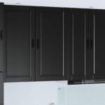 Wall Cabinet PORTO Black 50 x 31 x 100 cm Engineered Wood