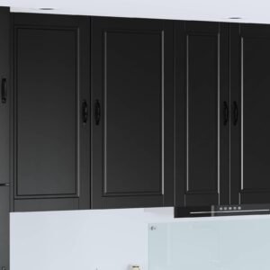 Wall Cabinet PORTO Black 50 x 31 x 100 cm Engineered Wood