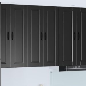 Wall Cabinet PORTO Black 60 x 31 x 100 cm Engineered Wood