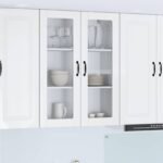 Wall Glass Cabinet PORTO High Gloss White 80 x 31 x 100 cm