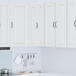 Wall Corner Cabinet PORTO White 57 x 57 x 100 cm