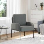 Sofas with Cushion 55cm Dark Grey Plywood