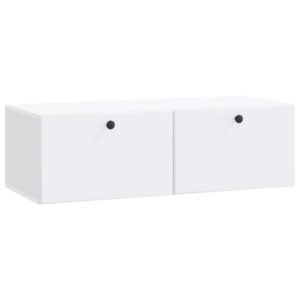 Wall-Mounted TV Cabinet 98 x 41 x 30 cm White Engineered Wood