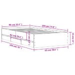 Bed Frame with Drawers without Mattress Sonoma Oak 90x190 cm