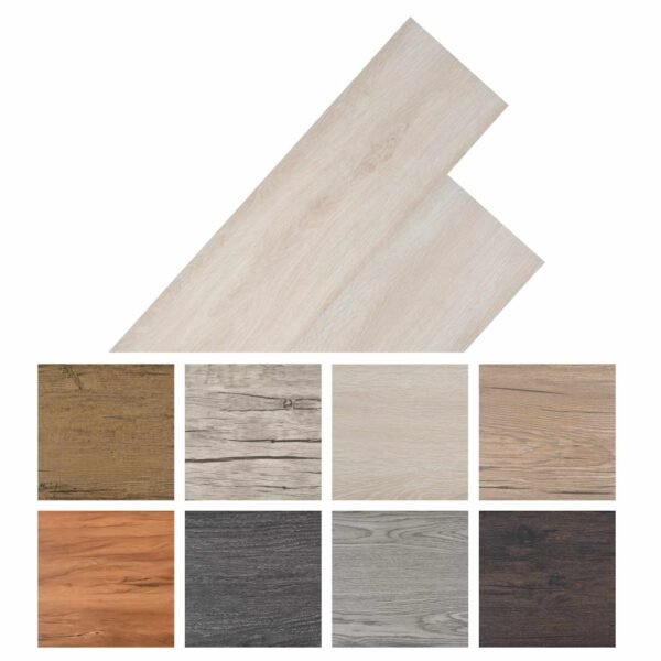 Flooring Planks 18 pcs White 5.26 m² PVC