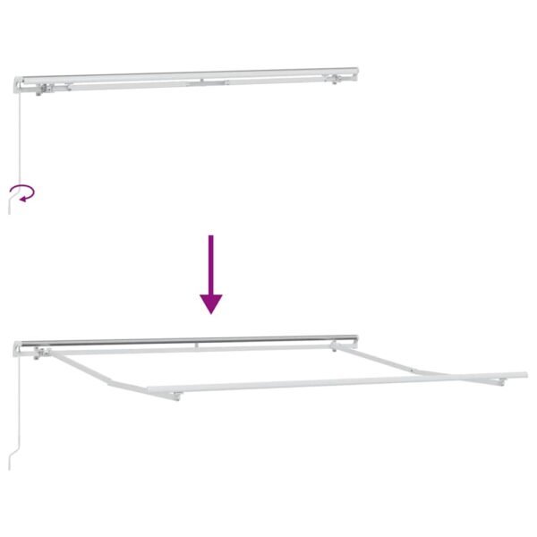 Awning Frame Manual White 300 x 250 cm Aluminium