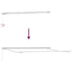 Awning Frame Manual White 400 x 300 cm Aluminium