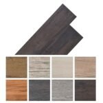 Flooring Planks 18 pcs Dark Brown 2.51 m² PVC