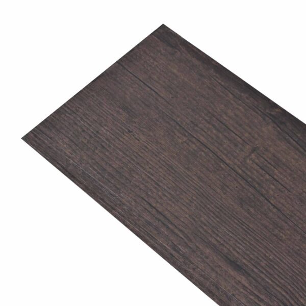 Flooring Planks 18 pcs Dark Brown 2.51 m² PVC