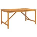 Garden Dining Set 4 pcs Brown Solid Acacia Wood