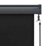 Roller Blind Anthracite 180 x 250 cm Fabric and Aluminum