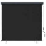 Roller Blind Anthracite 180 x 250 cm Fabric and Aluminum
