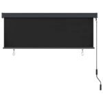 Roller Blind Anthracite 180 x 250 cm Fabric and Aluminum