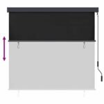 Roller Blind Anthracite 180 x 250 cm Fabric and Aluminum