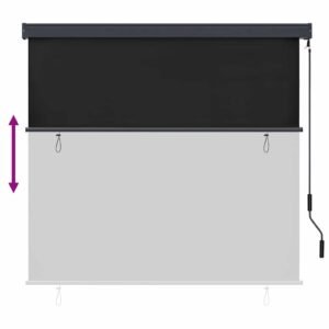 Roller Blind Anthracite 180 x 250 cm Fabric and Aluminum