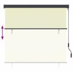 Roller Blind Cream 180 x 250 cm Fabric and Aluminum