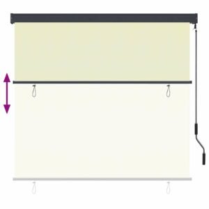 Roller Blind Cream 180 x 250 cm Fabric and Aluminum