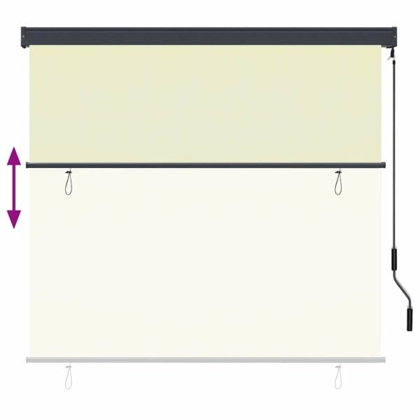 Roller Blind Cream 180 x 250 cm Fabric and Aluminum