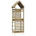 Outdoor Play Tower Natural Solid Impregnated Pinewood