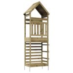 Outdoor Play Tower Natural Solid Impregnated Pinewood