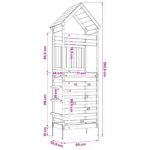 Outdoor Play Tower Natural Solid Impregnated Pinewood