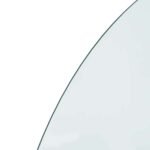Fireplace Glass Plate Transparent 1000 x 500 mm Glass