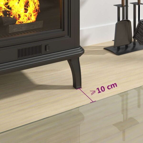 Fireplace Glass Plate Transparent 1000 x 500 mm Glass