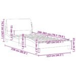 Bed Frame "Dover" Black 107x203 cm King Single Fabric