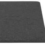 Wall Headboard 12 pcs Dark Grey 30 x 15 cm Fabric