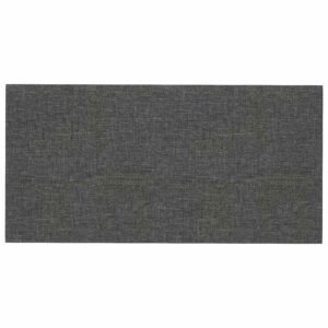 Wall Headboard 12 pcs Dark Grey 30 x 15 cm Fabric