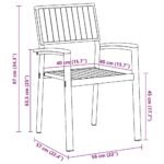 Garden Dining Set 7 pcs Black Solid Acacia Wood