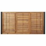 Garden Dining Set 7 pcs Black Solid Acacia Wood