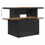 Garden Dining Set with Cushion 8 pcs Black and Brown