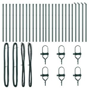 Fence Post 26 pcs Green 3,2 x 3,2 x 80 cm